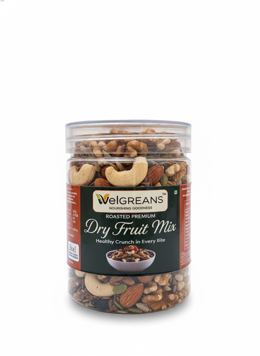 WelGREANS Premium Roasted - Dry Fruit Mix - The Perfect Blend of Seeds & Nuts - Assorted Seeds & Nuts