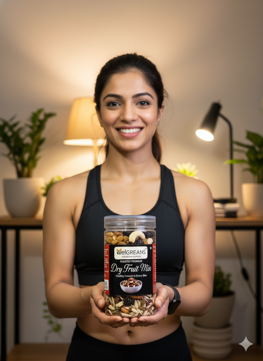 WelGREANS Premium Roasted - Dry Fruit Mix - The Perfect Blend of Seeds & Nuts - Assorted Seeds & Nuts