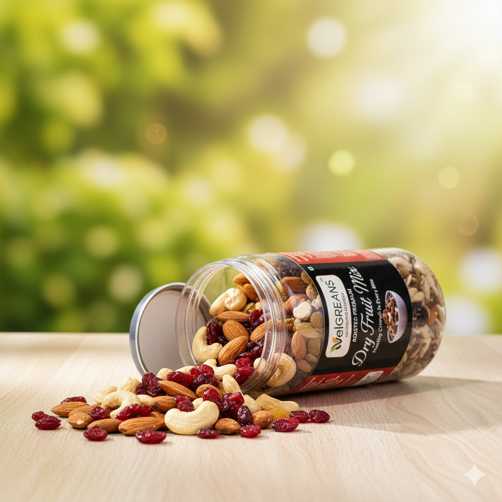 WelGREANS Premium Roasted - Dry Fruit Mix - The Perfect Blend of Seeds & Nuts - Assorted Seeds & Nuts